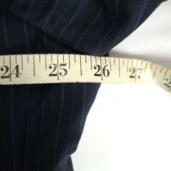 Tom James Corporate Image Mens 50L Navy Pinstripe 3 Button Sports Coat Blazer - Picture 11 of 13